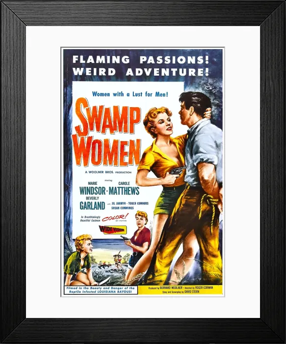 Framed Print : SWAMP WOMEN, US poster art, 1956