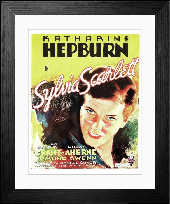 Framed Print : SYLVIA SCARLETT, US poster art, Katharine Hepburn, 1935