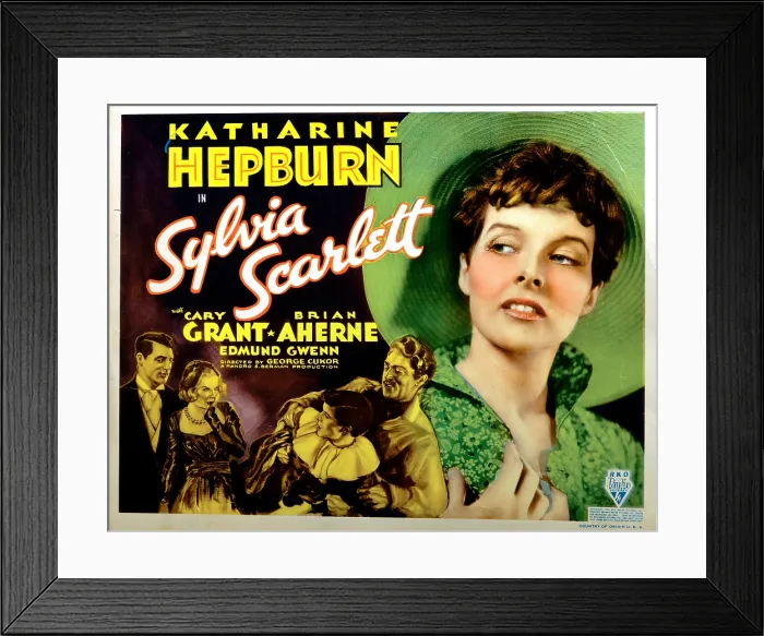 Framed Print : SYLVIA SCARLETT, large figure: Katharine Hepburn, bottom, from left: Cary Grant, Dennis Moore, Katharine Hepburn, Brian Aherne, 1935 Framed Print : SYLVIA SCARLETT, large figure: Katharine Hepburn, bottom, from left: Cary Grant, Dennis Moore, Katharine Hepburn, Brian Aherne, 1935
