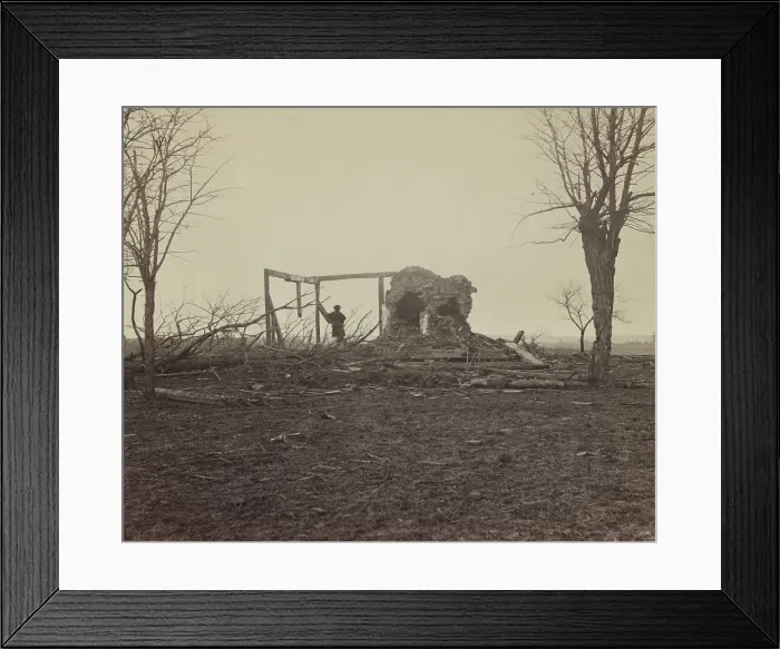 Framed Print : Ruins of Henry House on the Battlefield of Bull Run (First Manassas), in Marcy 1862