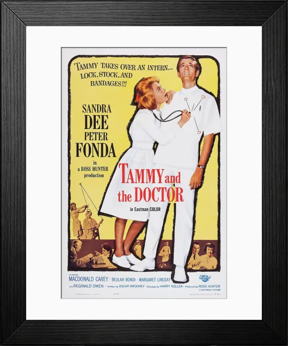 Framed Print : TAMMY AND THE DOCTOR, US poster art, from left: Sandra Dee, Peter Fonda, 1963 Framed Print : TAMMY AND THE DOCTOR, US poster art, from left: Sandra Dee, Peter Fonda, 1963