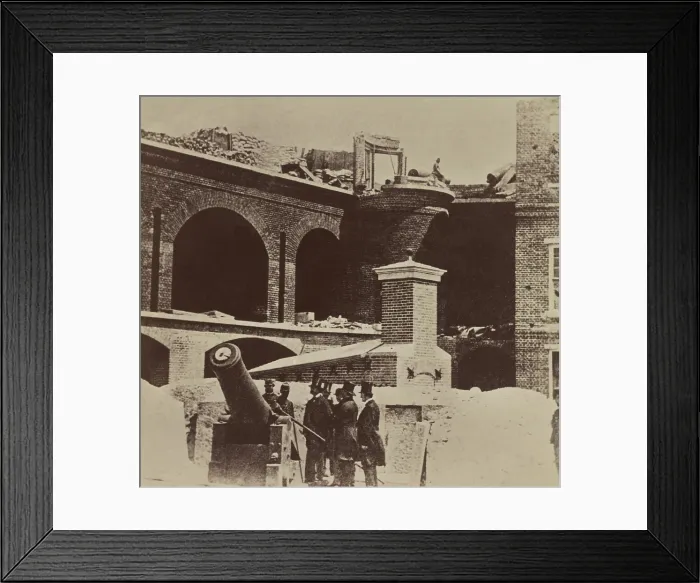Framed Print : Confederate officials and soldiers in Fort Sumter after its surrender and evacuation by its Union garrison on April 14, 1861 Framed Print : Confederate officials and soldiers in Fort Sumter after its surrender and evacuation by its Union garrison on April 14, 1861
