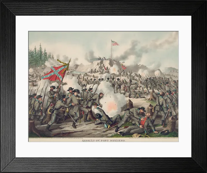 Framed Print : Confederates led by Gen. James Longstreet assault on Fort Sanders in Knoxville, Tennessee, Nov. 29, 1863