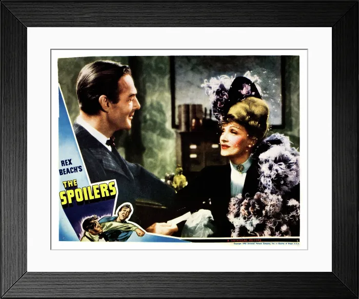 Framed Print : THE SPOILERS, from left: Randolph Scott, Marlene Dietrich, 1942 Framed Print : THE SPOILERS, from left: Randolph Scott, Marlene Dietrich, 1942