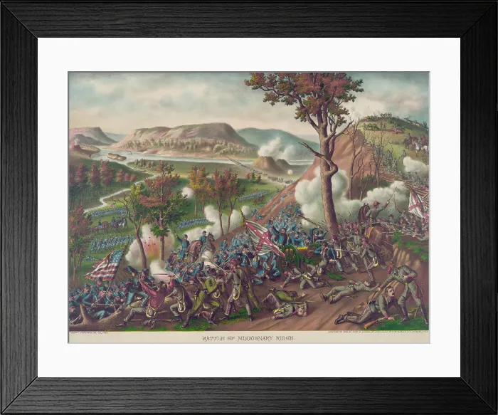 Framed Print : US Civil War. Battle of Missionary Ridge, Nov. 25, 1863. Gen Framed Print : US Civil War. Battle of Missionary Ridge, Nov. 25, 1863. Gen