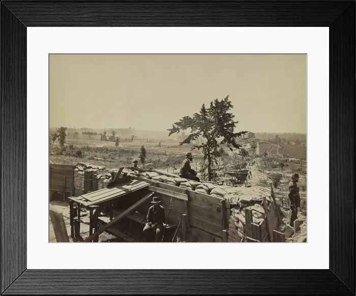 Framed Print : US Civil War. Atlanta Campaign, May 7- Sept. 2, 1864. Siege of Atlanta, July 22 through Sept. 2, 1864