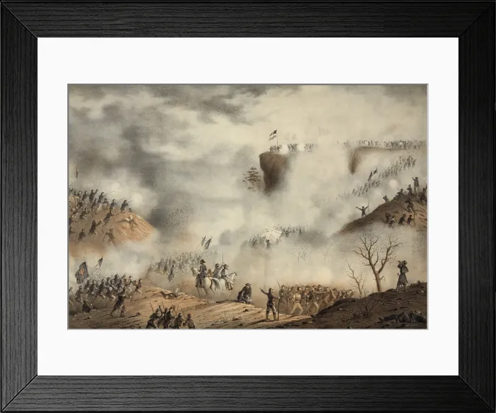Framed Print : US Civil War. Battle of Lookout Mountain, Nov. 23-24, 1863. When Brig. Gen Framed Print : US Civil War. Battle of Lookout Mountain, Nov. 23-24, 1863. When Brig. Gen