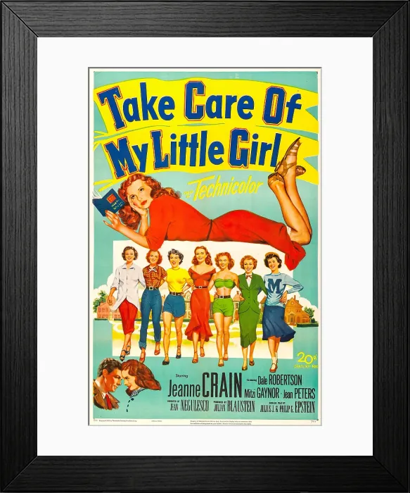 Framed Print : TAKE CARE OF MY LITTLE GIRL, US poster art, Jeanne Crain, (top), 1951. TM & Copyright 20th Century-Fox Film Corp. All rights reserved / courtesy Everett Collection