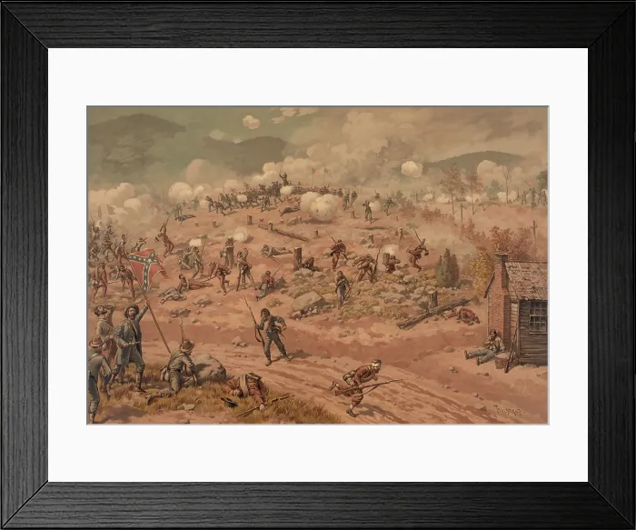 Framed Print : US Civil War. Confederate Tennessee Campaign, Oct. 1- Nov. 30, 1864. Battle of Allatoona Pass was fought on Oct. 5, 1864. After giving up the defense of Atlanta, Confederate Gen