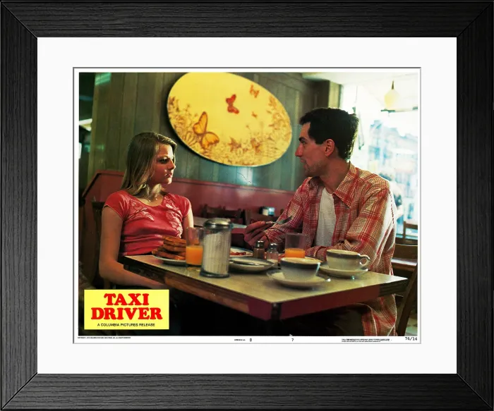 Framed Print : TAXI DRIVER, from left, Jodie Foster, Robert De Niro, 1976