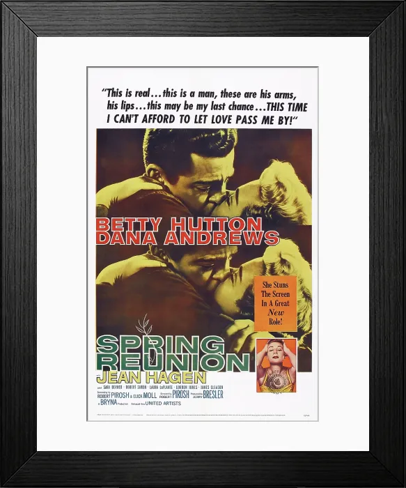 Framed Print : SPRING REUNION, US poster, from left: Dana Andrews, Betty Hutton (and bottom), 1957