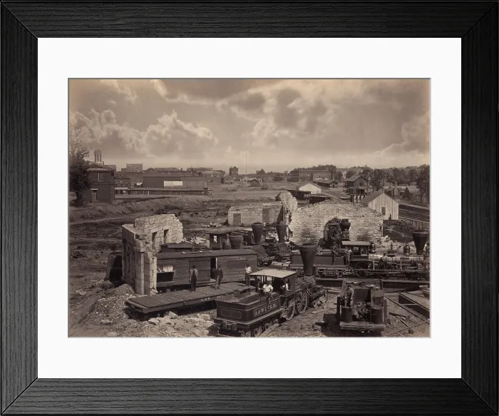 Framed Print : US Civil War. Federal occupation of Atlanta, Georgia, Sept. 2 - Nov. 15, 1864, by the Union Army of Gen. William Sherman Framed Print : US Civil War. Federal occupation of Atlanta, Georgia, Sept. 2 - Nov. 15, 1864, by the Union Army of Gen. William Sherman