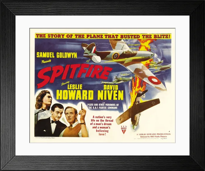 Framed Print : THE FIRST OF THE FEW, (aka SPITFIRE), bottom from left: Rosamund John, David Niven, Leslie Howard, 1942 Framed Print : THE FIRST OF THE FEW, (aka SPITFIRE), bottom from left: Rosamund John, David Niven, Leslie Howard, 1942