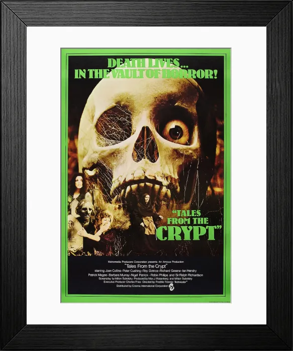 Framed Print : TALES FROM THE CRYPT, British poster art, 1972 Framed Print : TALES FROM THE CRYPT, British poster art, 1972