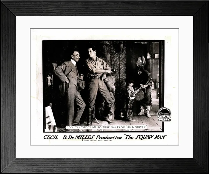 Framed Print : THE SQUAW MAN, center: Eliott Dexter on lobbycard, 1918 Framed Print : THE SQUAW MAN, center: Eliott Dexter on lobbycard, 1918