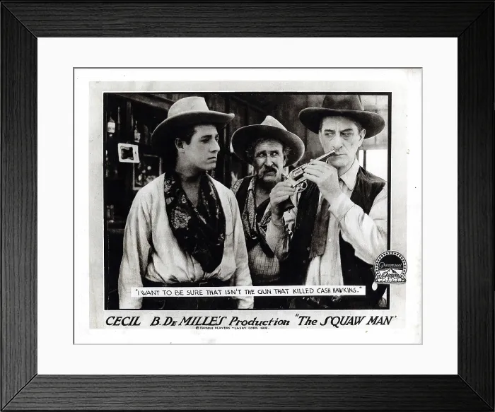 Framed Print : THE SQUAW MAN, left: Elliott Dexter on lobbycard, 1918