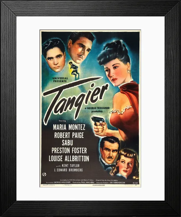 Framed Print : TANGIER, US poster, left from top: Sabu, Robert Paige, Maria Montez, Preston Foster, Louise Allbritton, 1946 Framed Print : TANGIER, US poster, left from top: Sabu, Robert Paige, Maria Montez, Preston Foster, Louise Allbritton, 1946