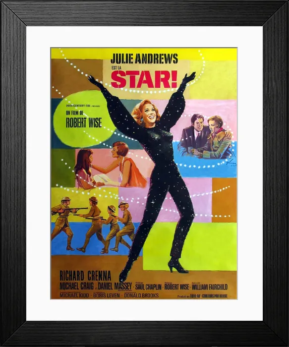 Framed Print : STAR!, center: Julie Andrews on French poster art, 1968, TM and Copyright 20th Century Fox Film Corp. All rights reserved. / courtesy Everett Collection