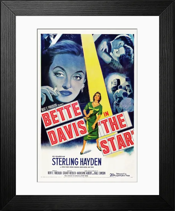 Framed Print : THE STAR, US poster, Bette Davis, 1952, TM & Copyright 20th Century Fox Film Corp. / courtesy Everett Collection Framed Print : THE STAR, US poster, Bette Davis, 1952, TM & Copyright 20th Century Fox Film Corp. / courtesy Everett Collection