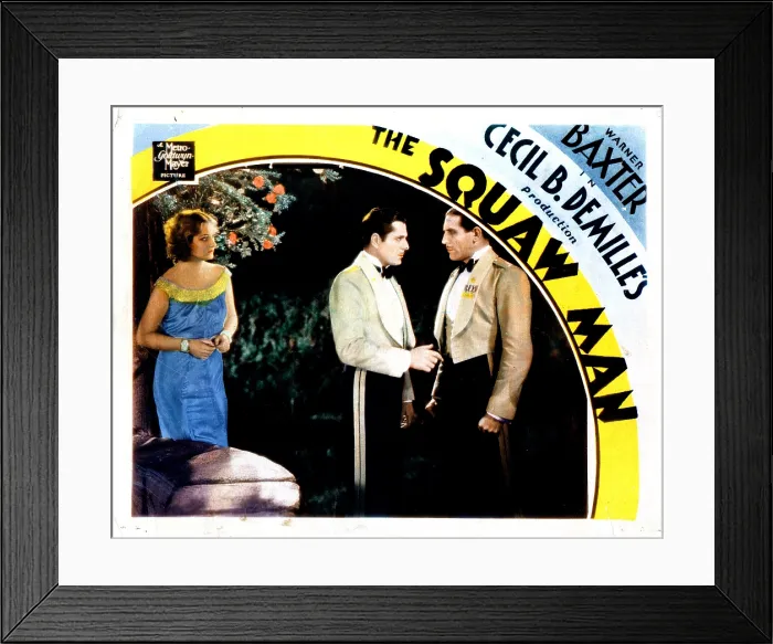 Framed Print : THE SQUAW MAN, from left, Eleanor Boardman, Warner Baxter, Paul Cavanagh, 1931
