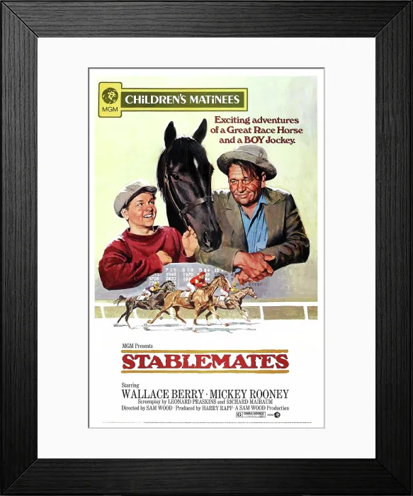 Framed Print : STABLEMATES, US re-issue poster, from left: Mickey Rooney, Wallace Beery, 1938 Framed Print : STABLEMATES, US re-issue poster, from left: Mickey Rooney, Wallace Beery, 1938