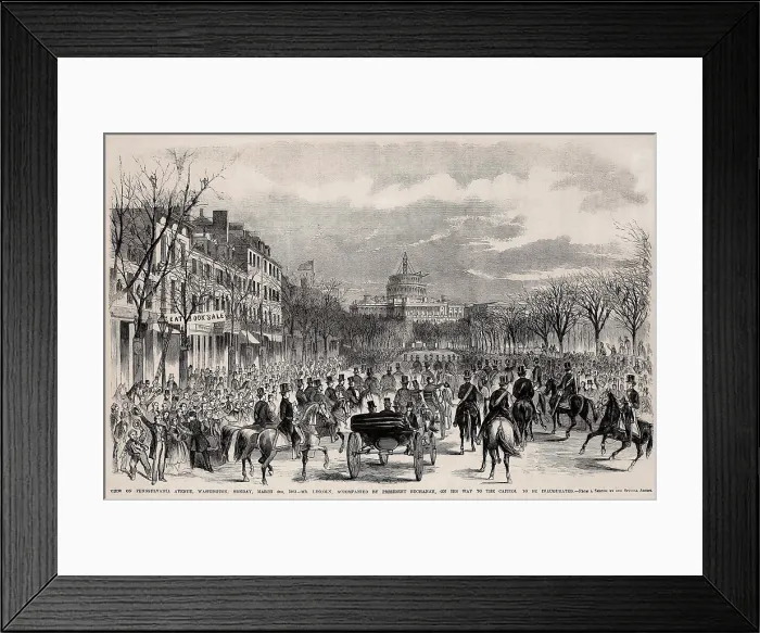 Framed Print : First inauguration of President Abraham Lincoln, March 4, 1861