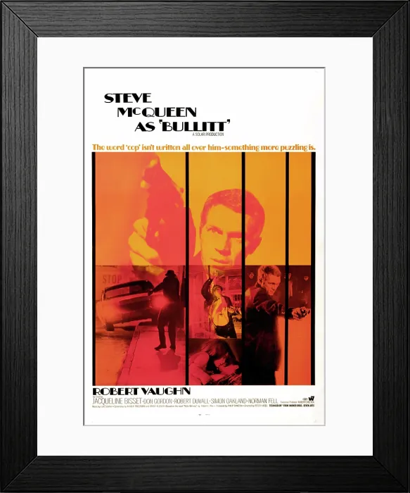Framed Print : BULLITT, Steve McQueen, 1968