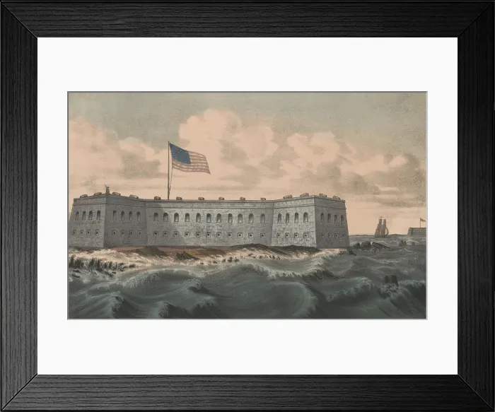 Framed Print : Fort Pickens, Florida, was designed to defend Pensacola Harbor. It was built between 1829 to 1834, with much of the work performed by enslaved African Americans