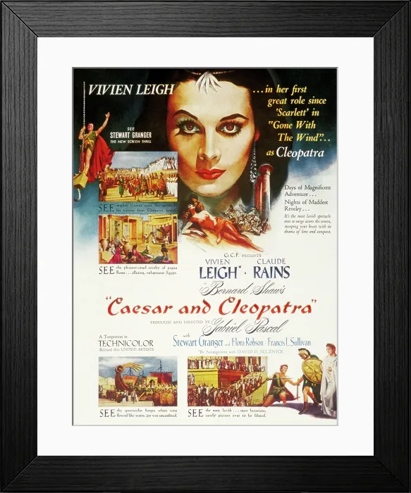 Framed Print : CAESAR AND CLEOPATRA, Vivien Leigh, 1945 Framed Print : CAESAR AND CLEOPATRA, Vivien Leigh, 1945