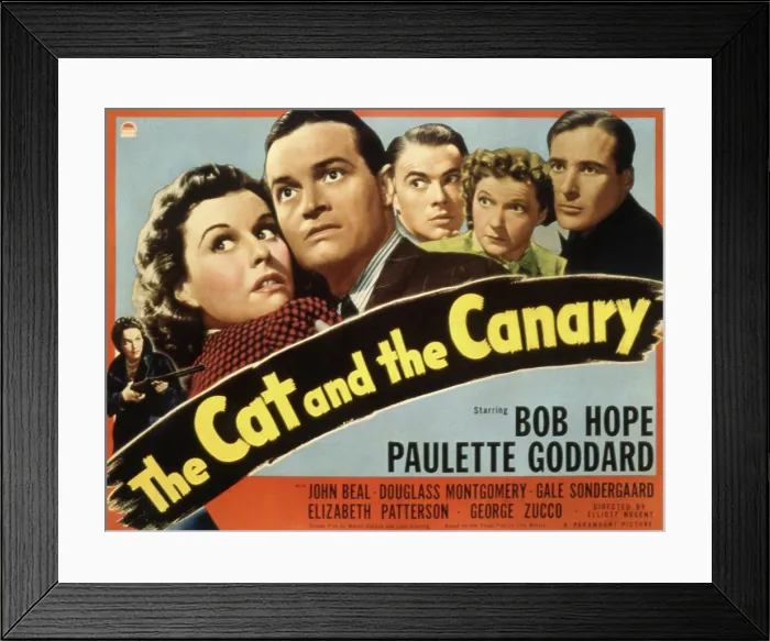 Framed Print : THE CAT AND THE CANARY, Gale Sondergaard, Paulette Goddard, Bob Hope, John Beal, Una Merkel, Douglass Montgomery, 1939