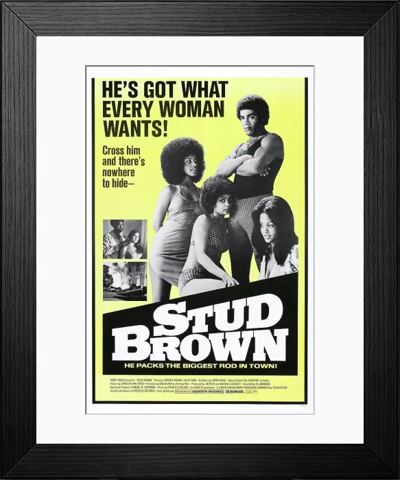 Framed Print : DYNAMITE BROTHERS, (aka STUD BROWN), US poster, Timothy Brown, 1974 Framed Print : DYNAMITE BROTHERS, (aka STUD BROWN), US poster, Timothy Brown, 1974