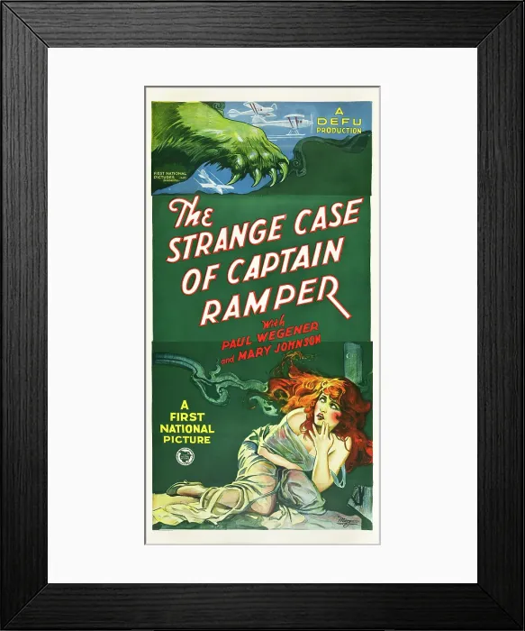 Framed Print : THE STRANGE CASE OF CAPTAIN RAMPER, US poster art, 1927