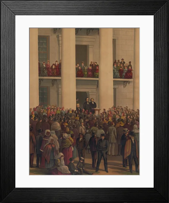 Framed Print : The inauguration of Jefferson Davis as President of the Confederate States of American. At the State Capitol, Montgomery, Alabama, Feb. 18, 1861
