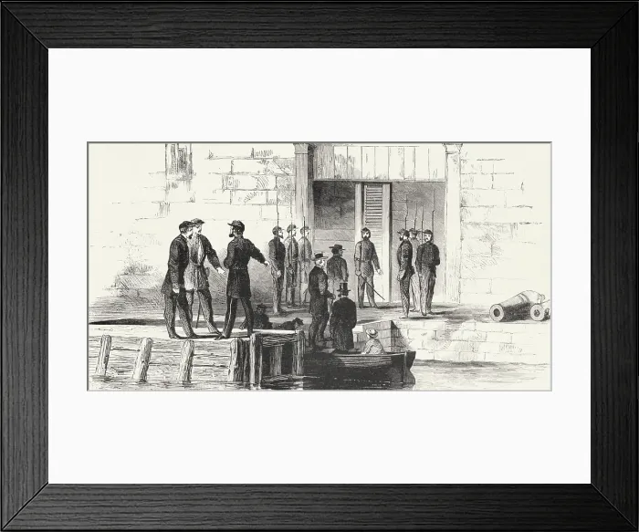 Framed Print : Newspaper report of the detention of Confederate diplomats, James Mason and John Slidell, that caused the Trent Affair