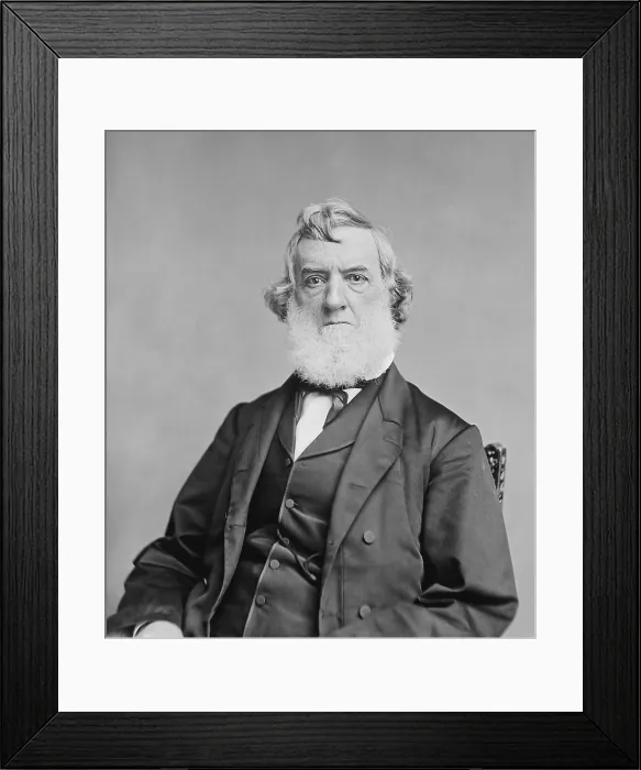 Framed Print : Gideon Welles was Secretary of the Navy in Abraham Lincoln's first term, 1861-65. He oversaw the massive expansion of the Navy during the US Civil War