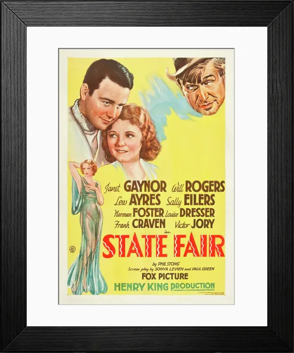 Framed Print : STATE FAIR, Lew Ayres, Janet Ayres, Will Rogers, 1933