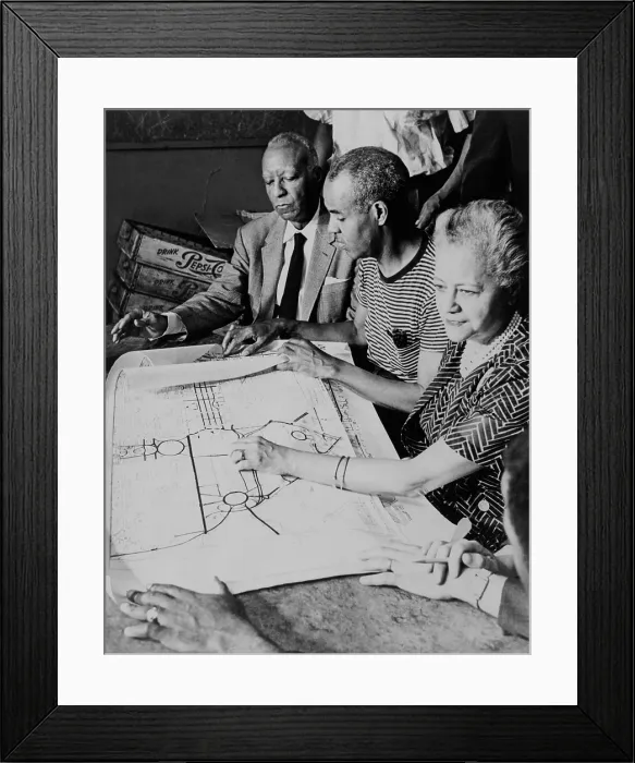 Framed Print : Leaders of the March on Washington for Jobs and Freedom plan its route, Aug. 3, 1963. Left to right: A Framed Print : Leaders of the March on Washington for Jobs and Freedom plan its route, Aug. 3, 1963. Left to right: A
