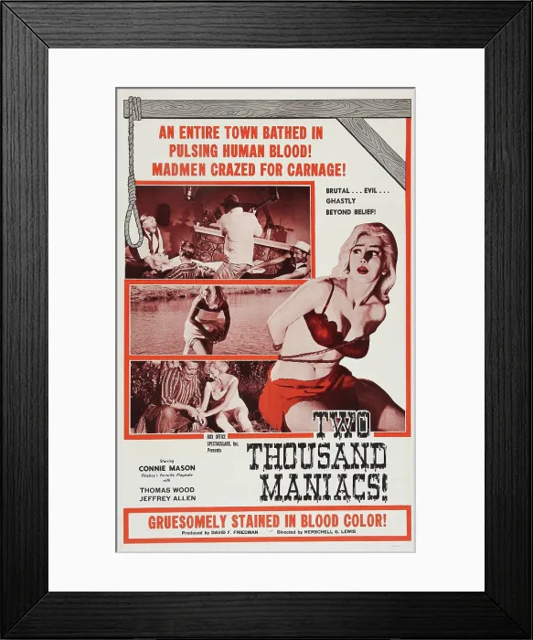 Framed Print : TWO THOUSAND MANIACS!, Connie Mason (right), 1964 Framed Print : TWO THOUSAND MANIACS!, Connie Mason (right), 1964