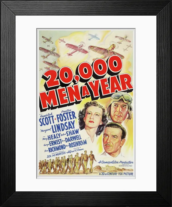 Framed Print : 20, 000 MEN A YEAR, clockwise from left: Margaret Lindsay, Randolph Scott, Preston Foster, 1939, TM and Copyright 20th Century Fox Film Corp Framed Print : 20, 000 MEN A YEAR, clockwise from left: Margaret Lindsay, Randolph Scott, Preston Foster, 1939, TM and Copyright 20th Century Fox Film Corp