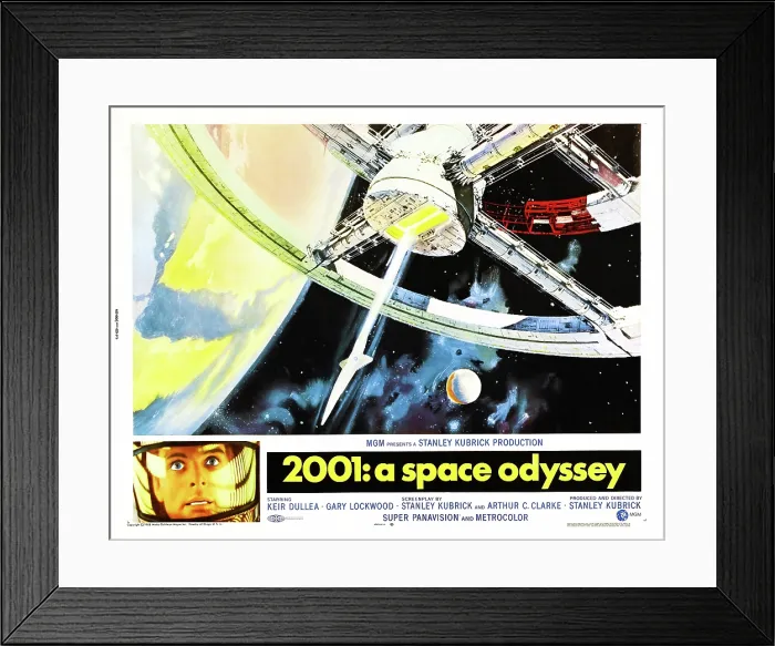 Framed Print : 2001: A SPACE ODYSSEY, US lobbycard, bottom left: Keir Dullea, 1968 Framed Print : 2001: A SPACE ODYSSEY, US lobbycard, bottom left: Keir Dullea, 1968