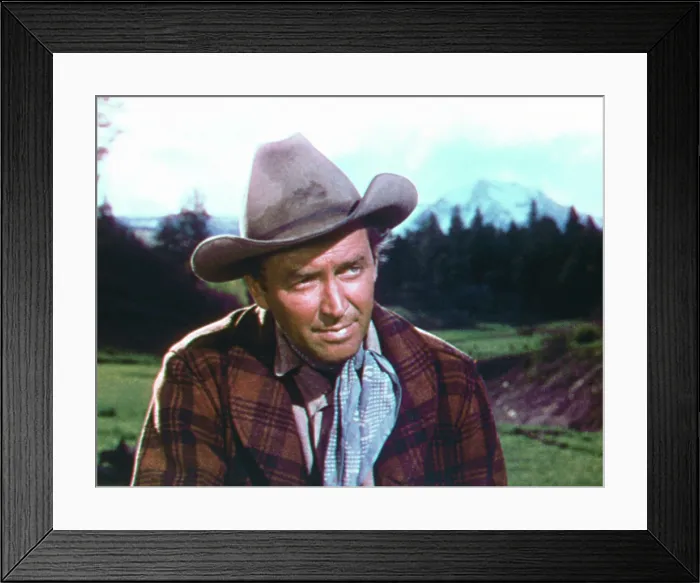 Framed Print : THE NAKED SPUR, James Stewart, 1953