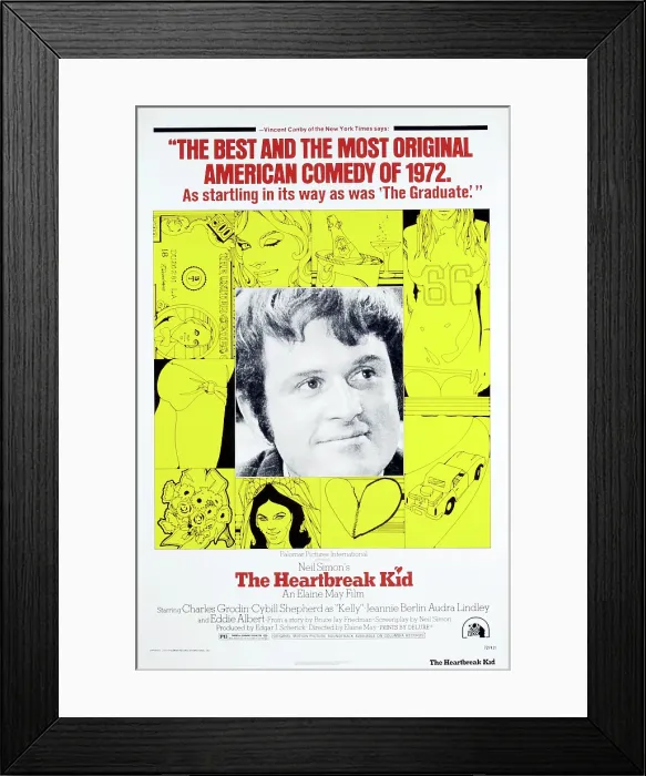 Framed Print : THE HEARTBREAK KID, US poster, Charles Grodin, 1972, TM & Copyright 20th Century Fox Film Corp. / courtesy Everett Collection