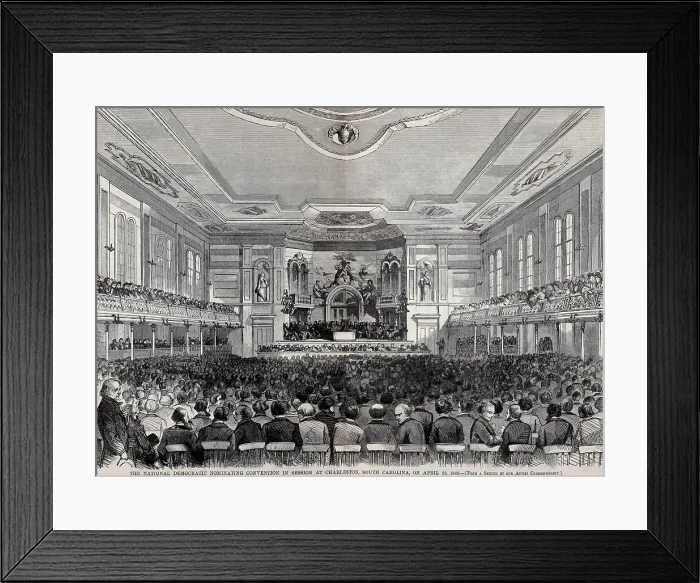Framed Print : National Democratic nominating convention in session, Charleston, South Carolina on April 23, 1860
