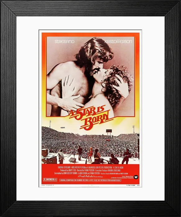 Framed Print : A STAR IS BORN, Kris Kristofferson, Barbra Streisand, 1976