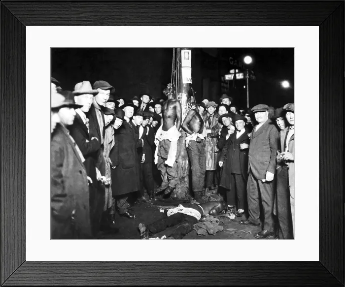 Framed Print : Three lynched African American men, two hanging from a post, and a third lying on the ground in Duluth, Minnesota, June 15, 1920 Framed Print : Three lynched African American men, two hanging from a post, and a third lying on the ground in Duluth, Minnesota, June 15, 1920