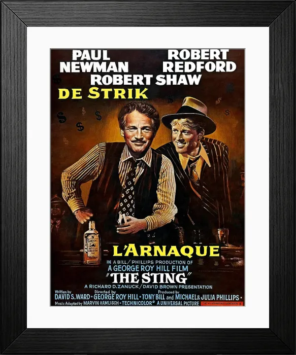 Framed Print : THE STING, from left, Paul Newman, Robert Redford, 1973