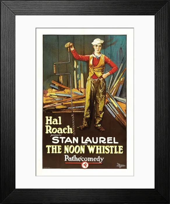 Framed Print : THE NOON WHISTLE, Stan Laurel, 1923