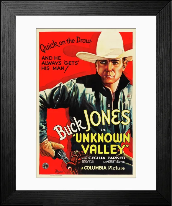 Framed Print : UNKNOWN VALLEY, Buck Jones, 1933