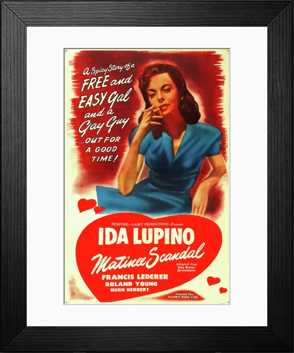 Framed Print : ONE RAINY AFTERNOON, (aka MATINEE SCANDAL), US re-release poster art, Ida Lupino, 1936