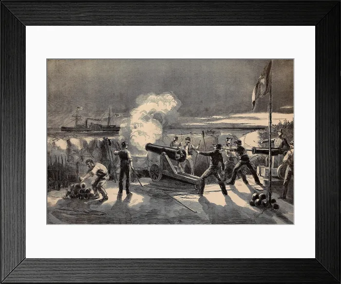 Framed Print : The first shots of the US Civil War were fired from Morris Island battery by cadets from the Citadel on Jan. 19, 1861 Framed Print : The first shots of the US Civil War were fired from Morris Island battery by cadets from the Citadel on Jan. 19, 1861